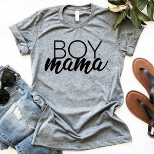 Boy Mama Grey T-shirt